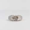 14 K White Gold Diamond Semi Mount Ring - Image 2