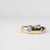 14 K White & Yellow Gold Diamond Band