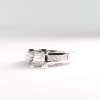 18 K White Gold Diamond Semi Mount Ring - Image 2