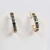 14 K Yellow Gold Sapphire Earrings - Image 3