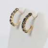 14 K Yellow Gold Sapphire Earrings - Image 2
