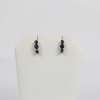 14 K White Gold Emerald & Amethyst Earrings - Image 3