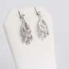 18 K White Gold Chandelier Diamond Earrings - Image 4