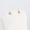 14 K Yellow Gold Diamond Stud Earrings - Image 3