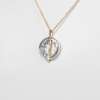 14 K White and Yellow Gold Diamond Necklace