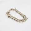 Custom made 14 K White Gold Link Bracelet