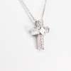 18 K White Gold Diamond Cross - Image 2