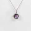 18 K White Gold Sapphire Necklace
