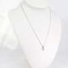 14 K White Gold Aquamarine Diamond Pendant - Image 3